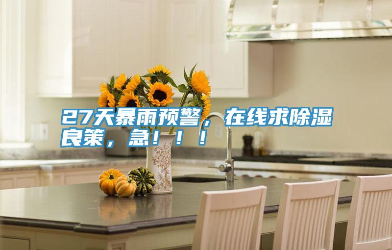27天暴雨預警，在線求除濕良策，急！！！
