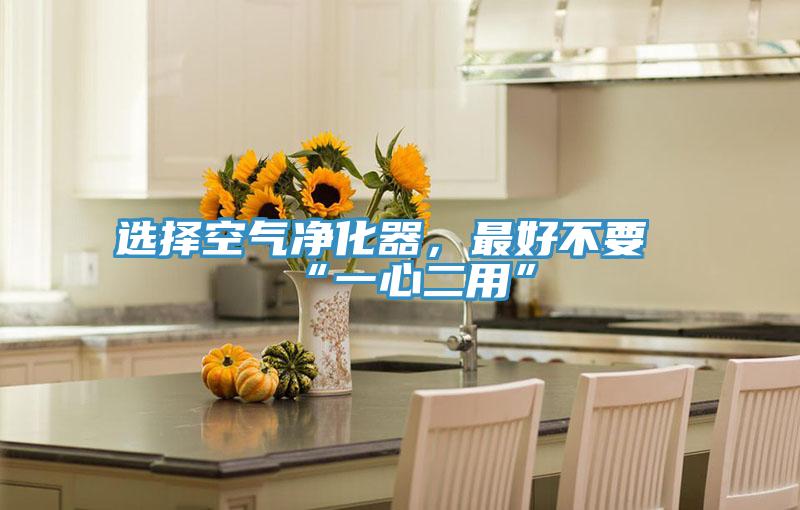 選擇空氣淨化器，最好不要“一心二用”