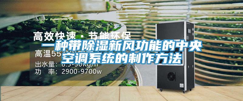 一種帶除濕新風功能的中央空調係統的製作方法
