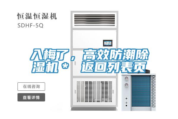 入梅了，高效防潮好色先生在线播放＊ 返回列表頁