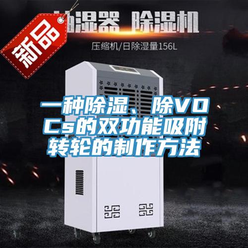 一種除濕、除VOCs的雙功能吸附轉輪的製作方法