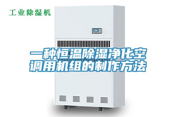 一種恒溫除濕淨化空調用機組的製作方法