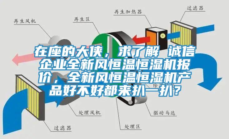 在座的大俠，求了解 誠信企業全新風恒溫恒濕機報價，全新風恒溫恒濕機產品好不好都來扒一扒？