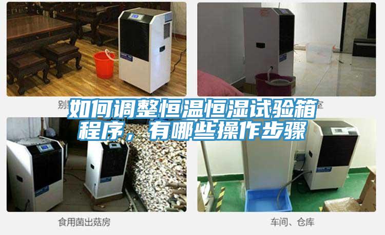 如何調整恒溫恒濕試驗箱程序，有哪些操作步驟
