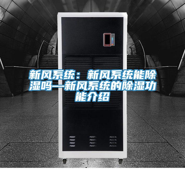 新風係統：新風係統能除濕嗎—新風係統的除濕功能介紹