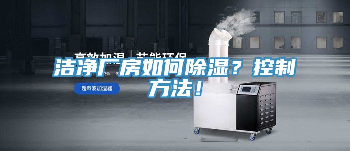 潔淨廠房如何除濕？控製方法！