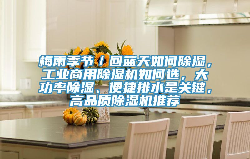 梅雨季節／回藍天如何除濕，工業商用好色先生在线播放如何選，大功率除濕、便捷排水是關鍵，高品質好色先生在线播放推薦